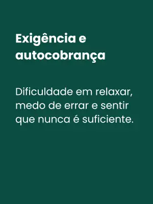 Sessão de psicoterapia para reduzir excesso de exigência e autocobrança